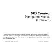 Honda Crosstour 2013 manual cover