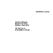 Vauxhall Corsa 2012 manual cover