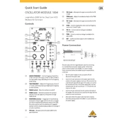 Behringer Oscillator 1004 manual cover