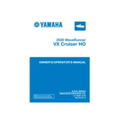 Yamaha VX Cruiser HO Waverunner 2020 manual cover