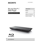 Sony BDP-BX59 manual cover