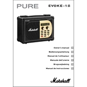 Pure Evoke 1S Marshall manual cover