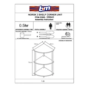 Norsk B&M 3 Shelf Corner Unit 359643 manual cover