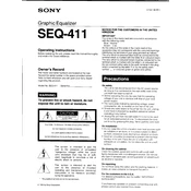 Sony SEQ-411 manual cover