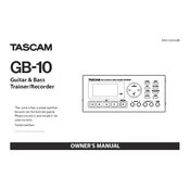 Tascam GB-10 manual cover