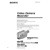 Sony CCD-TRV16 manual cover