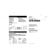 Sony CFS-W304 manual cover