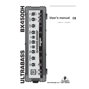 Behringer Ultrabass BX4500H manual cover