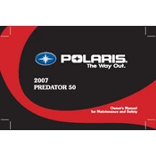 Polaris Predator 50 manual cover