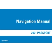 Honda Passport 2021 manual cover