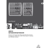 Behringer XENYX QX1002USB manual cover