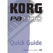 KORG Pa900 manual cover