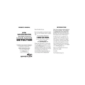 Whistler XTR140 Laser Radar Detector manual cover