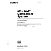 Sony MHC-LX10000 manual cover