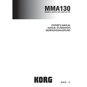 KORG MMA130 manual cover