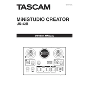 Tascam US-42B manual cover