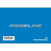 Honda Ridgeline 2017 manual cover