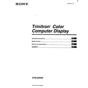 Sony CPD-420GS manual cover