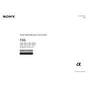 Sony ILME-FX6V manual cover