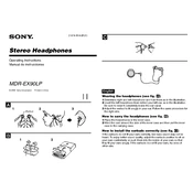 Sony MDR-EX90LP manual cover