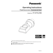 Panasonic ET-D75LE90 manual cover