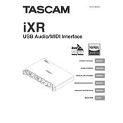 Tascam iXR manual cover