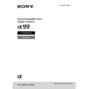 Sony SLT-A99 manual cover