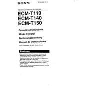 Sony ECM-T110 manual cover