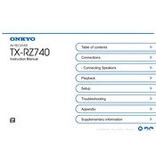 Onkyo TX RZ740 manual cover