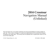 Honda Crosstour 2014 manual cover