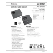 Goodman GPG16M manual cover