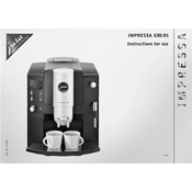 Jura Impressa E80 E85 Coffee Machine manual cover