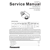 Panasonic FV-08VRE2 manual cover