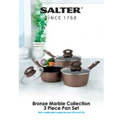 Salter BW04478B Bronze Marble Collection 3 Piece Pan Set manual cover