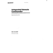 Sony RM-AV2000 manual cover