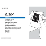 Onkyo DP-S1A manual cover