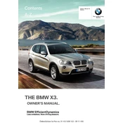 BMW X3 xDrive28i X3 Series 2012 manual cover