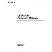 Sony MFM-HT75W manual cover