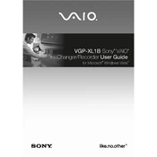 Sony VGP-XL1B3 manual cover