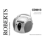 Roberts CD9913 Analogue 0 manual cover