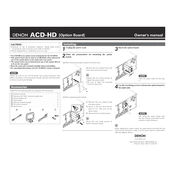 Denon ACD-HD manual cover