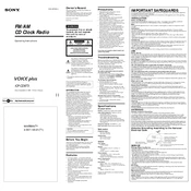 Sony ICF-CD873 manual cover