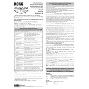 KORG DS-DAC-100 manual cover