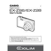 Casio EXZ28 Camera manual cover