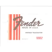 Fender U.S. Vintage 52 Telecaster Guitar manual cover