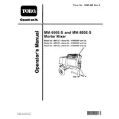 Toro MM-650E-S 68012C Mixer manual cover