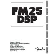 Fender FM 25 DSP 231-8500-000 120V 60Hz USA Amplifier manual cover