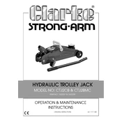 Clarke 7623207 CTJ2CB Hydraulic Trolley Jack manual cover