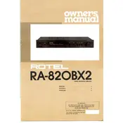 Rotel RA-820BX2 Amplifier manual cover