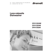 Brandt DFH13524B Dishwasher manual cover